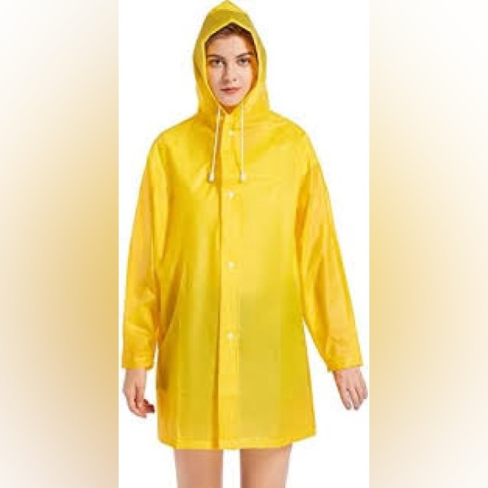 Women’s Yellow rain jacket size medium